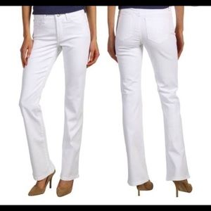NTDJ bootcut white jeans.